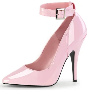 Rose Verni 13 cm SEDUCE-431 Escarpins talons aiguilles hommes