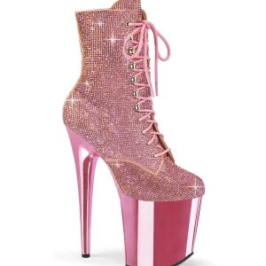 Roses pierre strass 20 cm FLAMINGO-1020CHRS bottines talons hauts pleaser