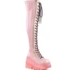 Roses Verni 11,5 cm SHAKER-374-1 bottes cuissardes à lacets