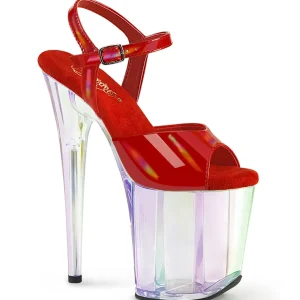 Rouge 20 cm FLAMINGO-809HT Hologramme talons avec plateforme