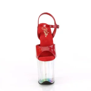 Rouge 20 cm FLAMINGO-809HT Hologramme talons avec plateforme