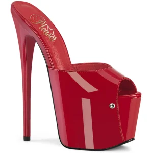 Rouge 18 cm JUBILANT-01 mules plateforme talon haut femme