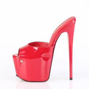 Rouge 18 cm JUBILANT-01 mules plateforme talon haut femme