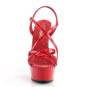 Rouge 15 cm Pleaser DELIGHT-613 Sandales femme à talon
