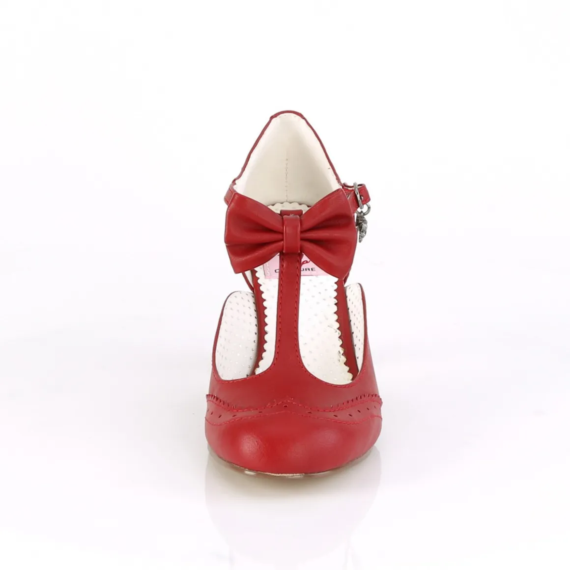 Rouge 7,5 cm retro vintage FLAPPER-11 Pinup escarpins femmes à talons bas