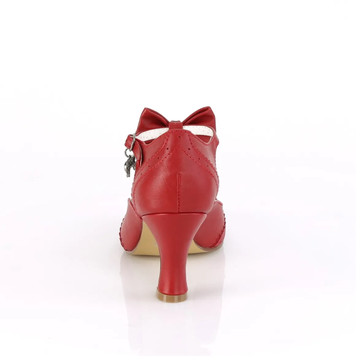 Rouge 7,5 cm retro vintage FLAPPER-11 Pinup escarpins femmes à talons bas