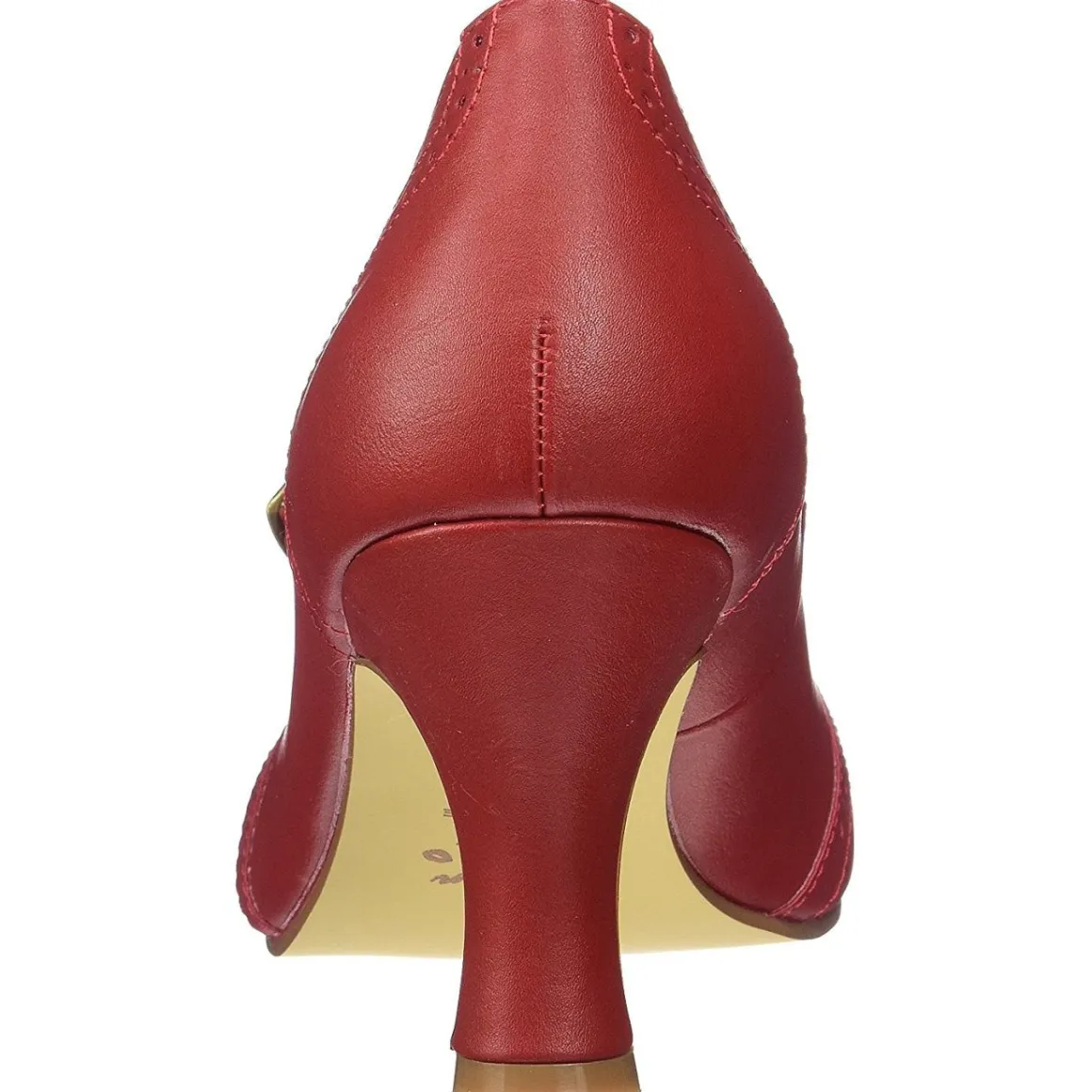 Rouge 7,5 cm retro vintage FLAPPER-35 Pinup escarpins femmes à talons bas