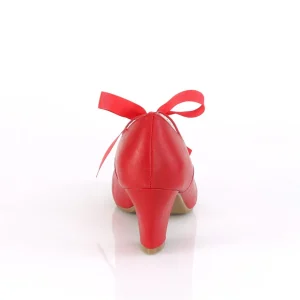 Rouge 6,5 cm WIGGLE-32 retro vintage escarpins maryjane à talons épais