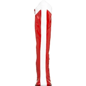 Rouge Blanc 7,5 cm GOGO-305 Bottes Femmes Hautes