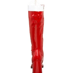 Rouge Blanc 7,5 cm GOGO-305 Bottes Femmes Hautes