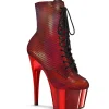 Rouge chrome 18 cm ADORE-1020HFN exotic bottines de pole dance