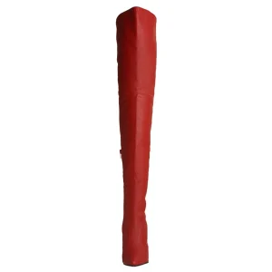 Rouge Cuir 13 cm LEGEND-8899 bottes overknee femme