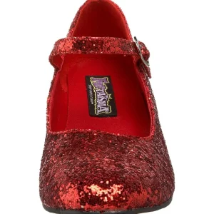 Rouge Etincelle 5 cm SCHOOLGIRL-50G Escarpins Mary Jane