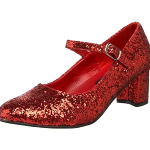Rouge Etincelle 5 cm SCHOOLGIRL-50G Escarpins Mary Jane