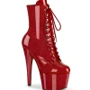 Rouge glitter 18 cm pleaser bottines talons hauts femme