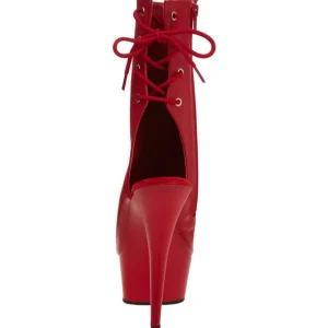 Rouge Mat 15 cm DELIGHT-1018 Plateforme Bottines