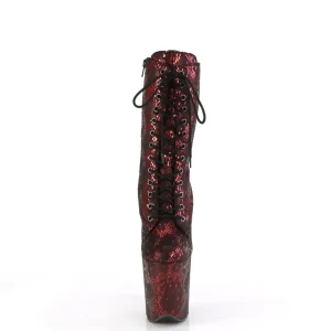 Rouge motif serpent 20 cm 1040SPF exotic bottines de pole dance