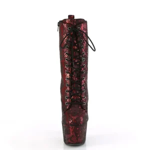 Rouge motif serpent 18 cm 1040SPF exotic bottines de pole dance