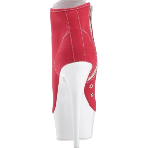 Rouge Neon 15 cm DELIGHT-600SK-02 basket à talon aiguille en toile
