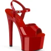 Rouge sandales plateforme 18 cm PASSION-709 sandales talons hauts pleaser