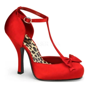 Rouge Satin 12 cm retro vintage CUTIEPIE-12 escarpins à talons hauts