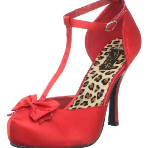 Rouge Satin 12 cm retro vintage CUTIEPIE-12 escarpins à talons hauts