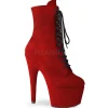 Rouge Similicuir 18 cm ADORE-1020FS bottines femmes à lacets