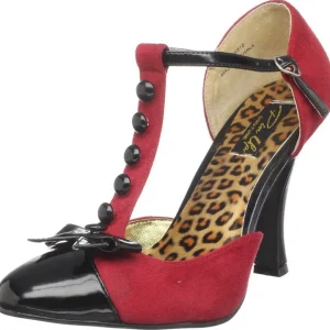 Rouge Suede 10 cm SMITTEN-10 Rockabilly escarpins à talons hauts