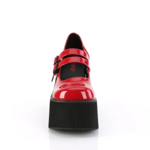 Rouge Vegan 11,5 cm DemoniaCult KERA-08 escarpins mary jane plateforme gothic