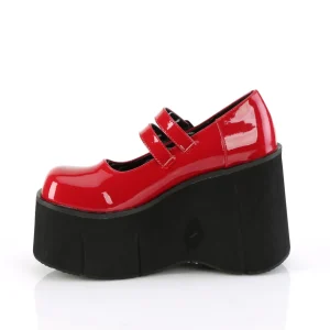 Rouge Vegan 11,5 cm DemoniaCult KERA-08 escarpins mary jane plateforme gothic