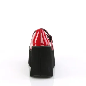 Rouge Vegan 11,5 cm DemoniaCult KERA-08 escarpins mary jane plateforme gothic