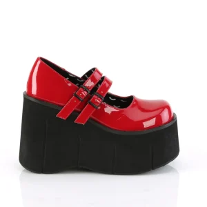 Rouge Vegan 11,5 cm DemoniaCult KERA-08 escarpins mary jane plateforme gothic