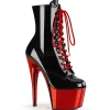 Rouge Verni 18 cm ADORE-1020 bottines plateforme chrome pour femmes