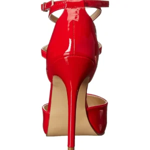 Rouge Verni 13 cm AMUSE-25 Chaussures Escarpins de Soirée