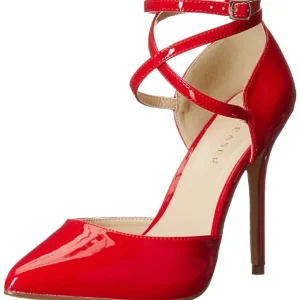 Rouge Verni 13 cm AMUSE-25 Chaussures Escarpins de Soirée