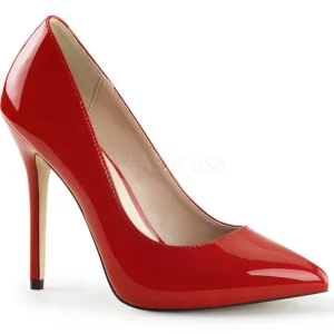 Rouge Verni 13 cm AMUSE-20 Escarpins Talons Aiguilles Hommes
