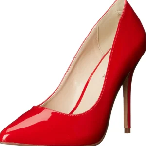 Rouge Verni 13 cm AMUSE-20 Escarpins Talons Aiguilles Hommes