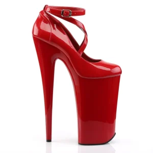 Rouge Verni 25,5 cm BEYOND-087 talons très hauts - escarpins plateforme extrême