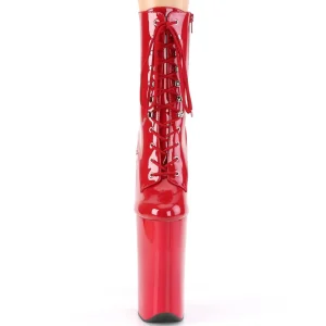 Rouge Verni 25,5 cm BEYOND-1020 talons très hauts - bottines plateforme extrême