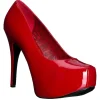 Rouge Verni 14,5 cm Burlesque TEEZE-06W pieds larges escarpins pour homme