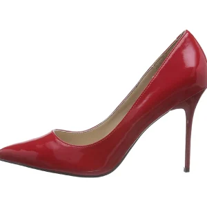 Rouge Verni 10 cm CLASSIQUE-20 escarpins à talon aiguille bout pointu