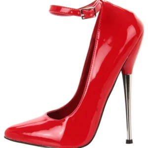Rouge Verni 16 cm DAGGER-12 Fetish Talons Aiguilles Escarpins