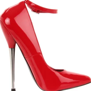 Rouge Verni 16 cm DAGGER-12 Fetish Talons Aiguilles Escarpins