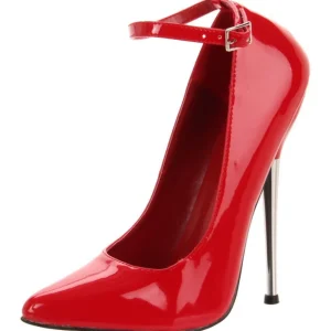 Rouge Verni 16 cm DAGGER-12 Fetish Talons Aiguilles Escarpins