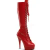 Rouge Verni 15,5 cm DELIGHT-2023 Plateforme Bottes Femmes