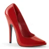 Rouge Verni 15 cm DOMINA-420 Escarpins Talons Aiguilles Hommes