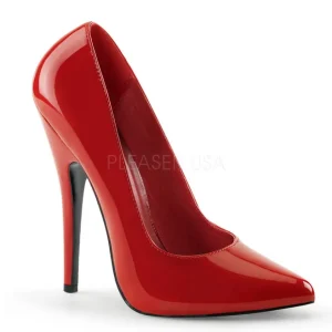 Rouge Verni 15 cm DOMINA-420 Escarpins Talons Aiguilles Hommes
