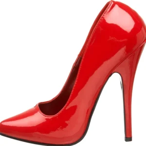 Rouge Verni 15 cm DOMINA-420 Escarpins Talons Aiguilles Hommes