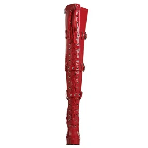Rouge Verni 13 cm ELECTRA-3028 Bottes Cuissardes Talons Hauts