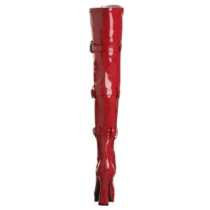 Rouge Verni 13 cm ELECTRA-3028 Bottes Cuissardes Talons Hauts